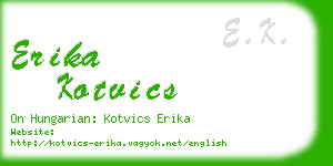 erika kotvics business card